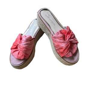 Vintage Havana Aya Espadrille Sandal - Pink Tie Dye, Sz 5.5